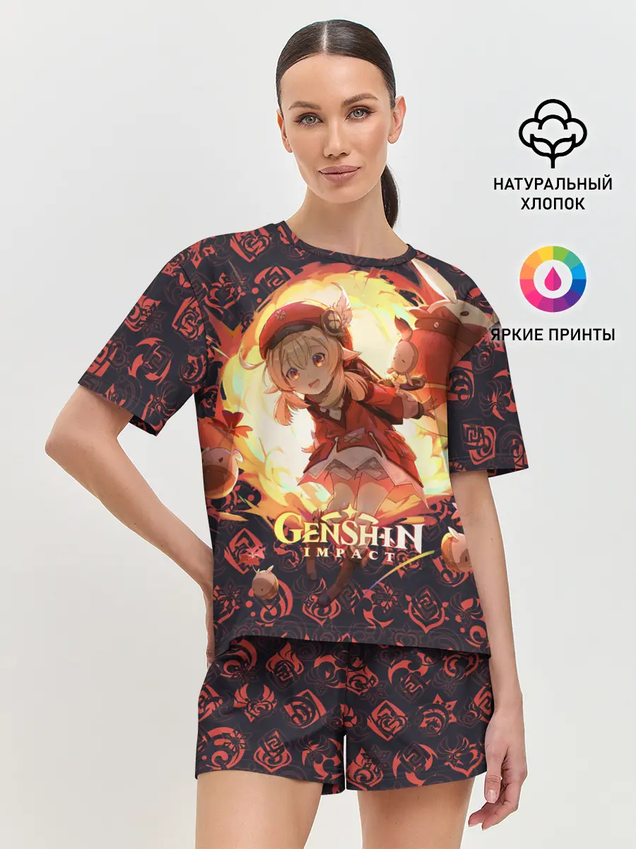 Женская пижама с шортами / Genshin Impact