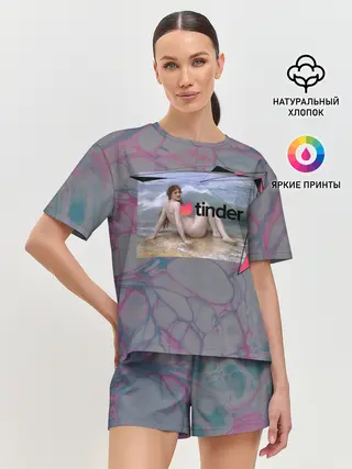 Женская пижама с шортами / Tinder | Тиндер девушка