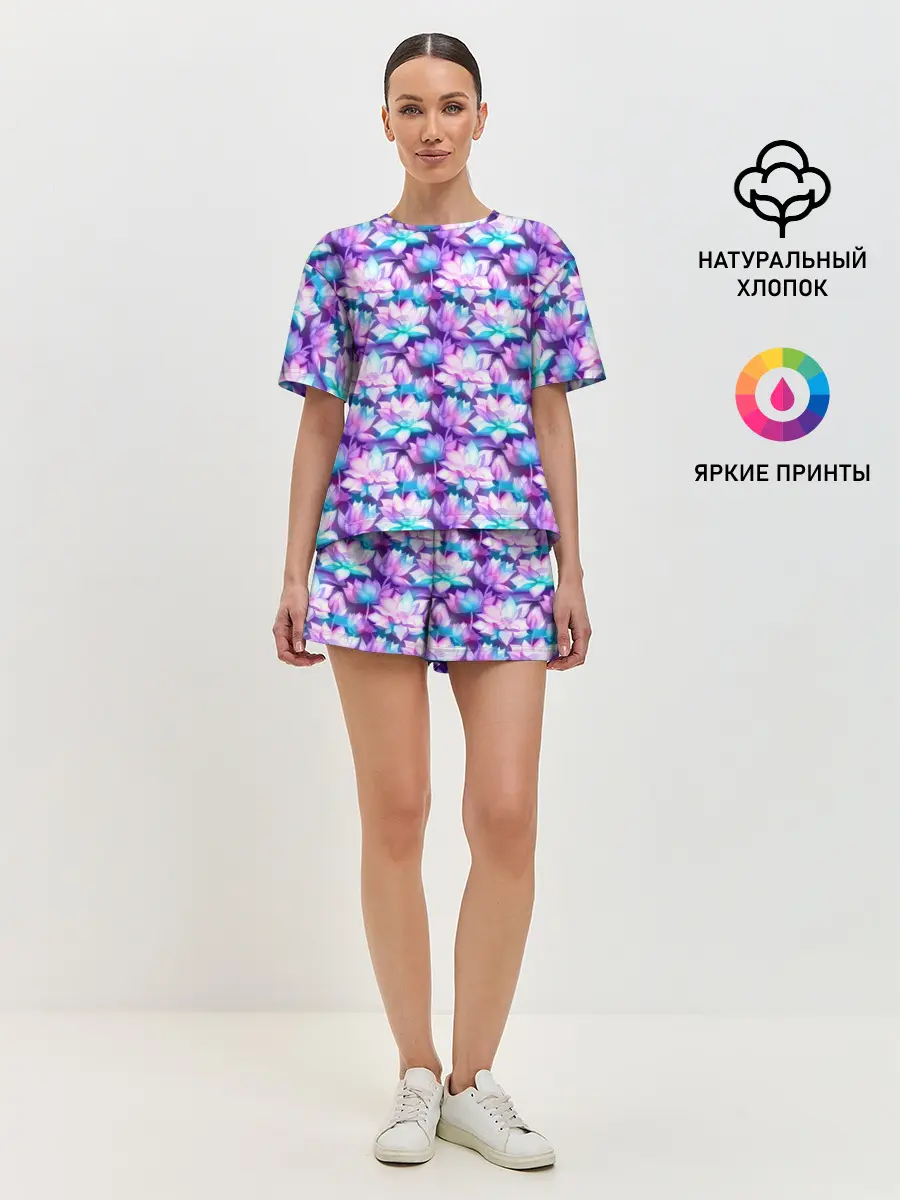 Женская пижама с шортами / Лотос