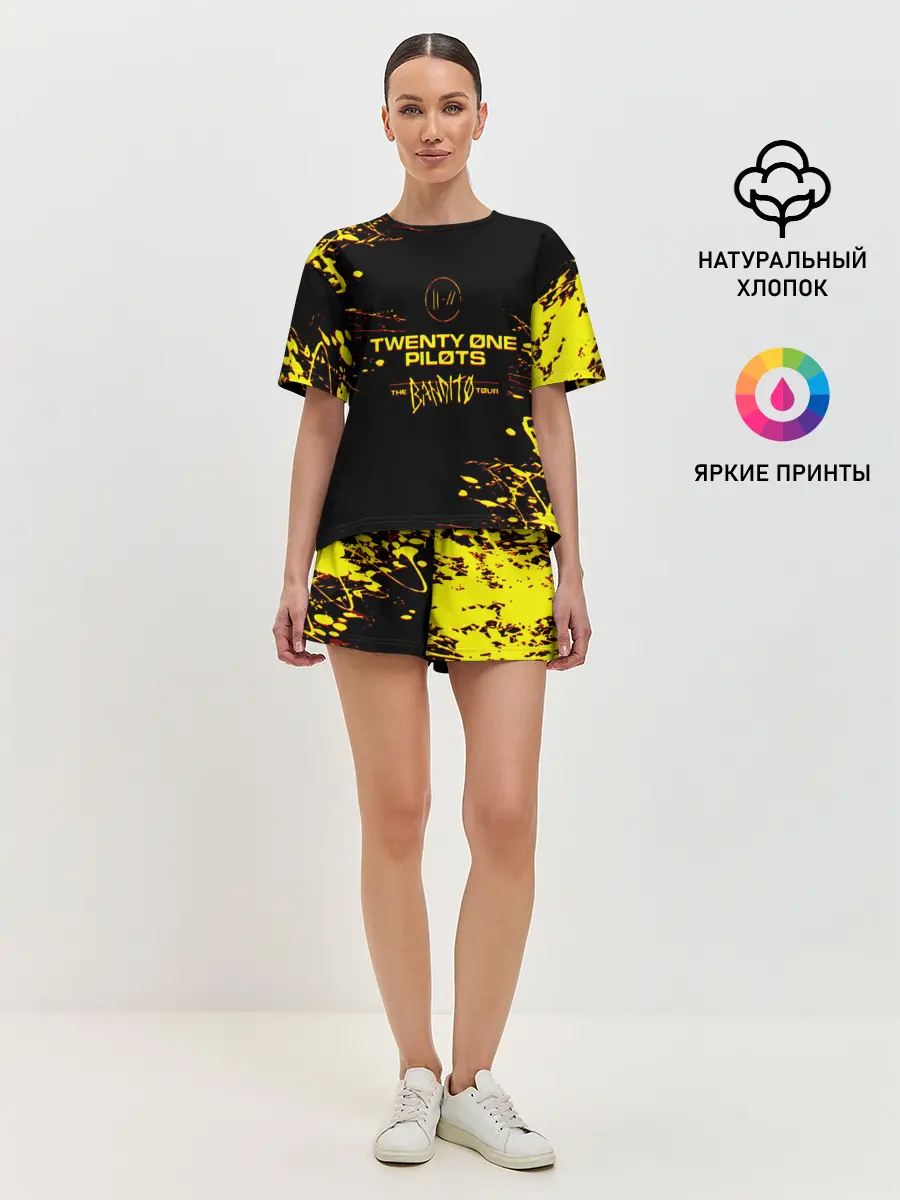 Женская пижама с шортами / TWENTY ONE PILOTS TOP.