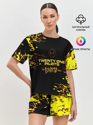 Женская пижама с шортами / TWENTY ONE PILOTS TOP.