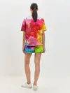 Женская пижама с шортами / брызги краски