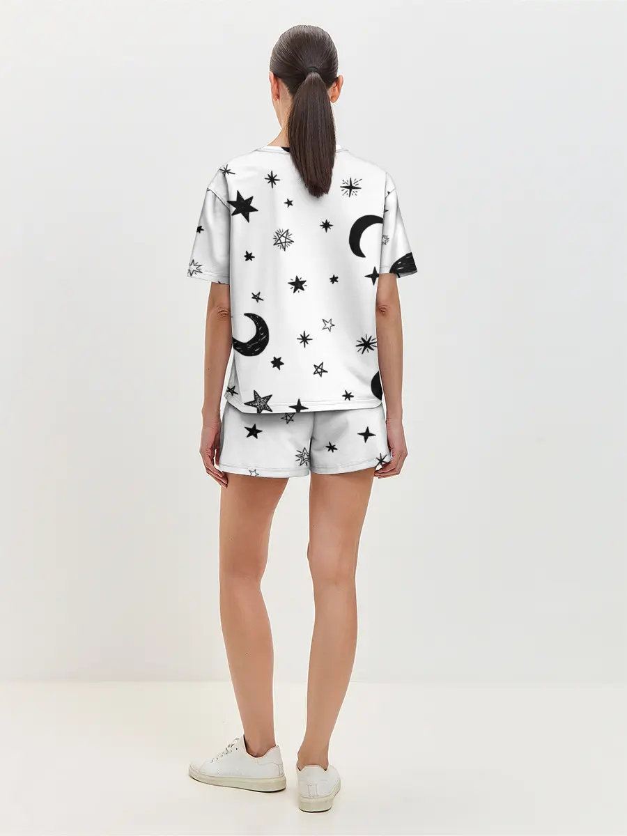 Женская пижама с шортами / Звездное небо