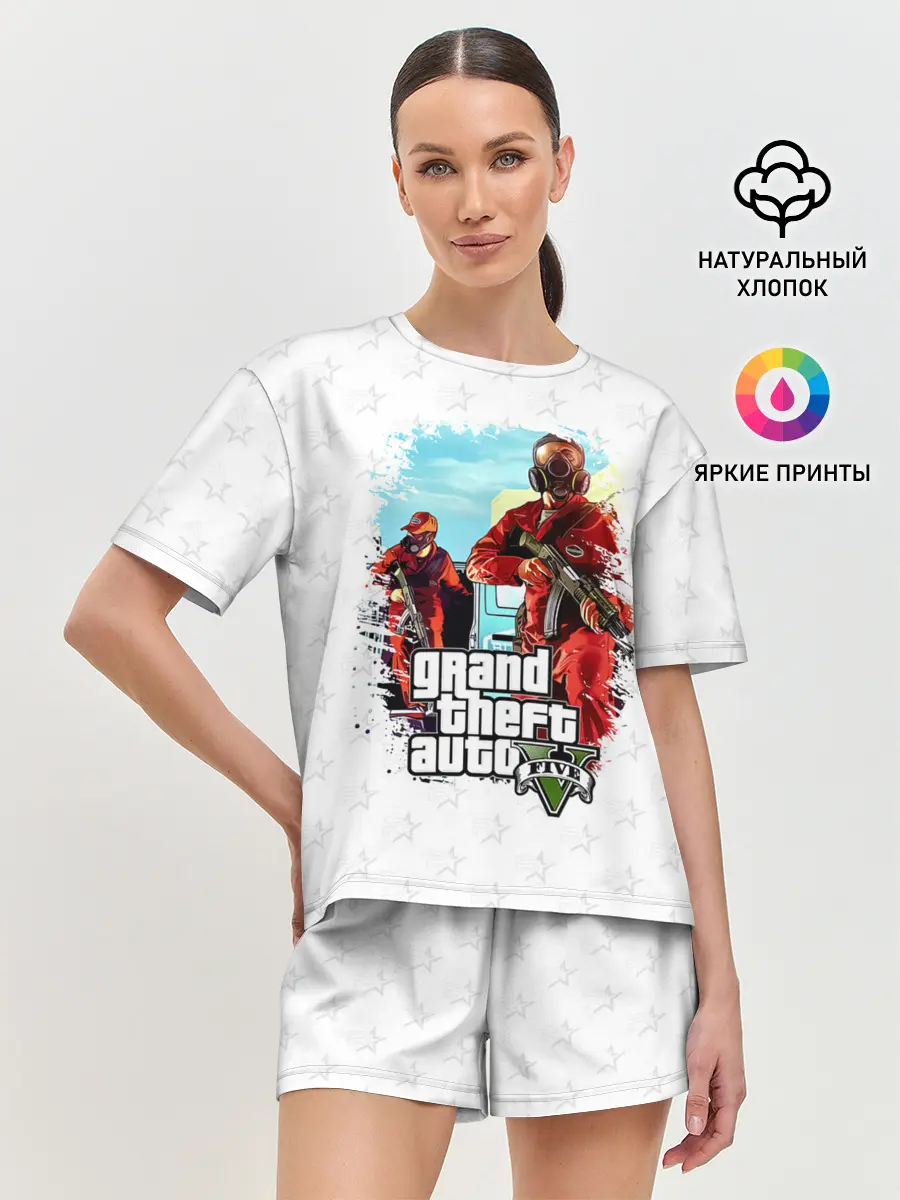 Женская пижама с шортами / Grand Theft Auto ограбление