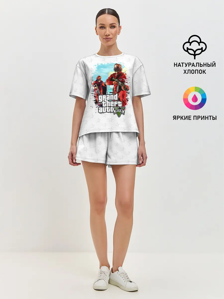 Женская пижама с шортами / Grand Theft Auto ограбление