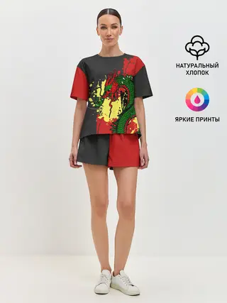 Женская пижама с шортами / Chinese dragon