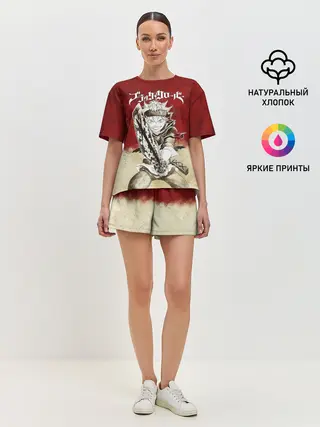 Женская пижама с шортами / Аста с мечом Чёрный клевер