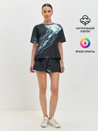 Женская пижама с шортами / Рисунок медуза