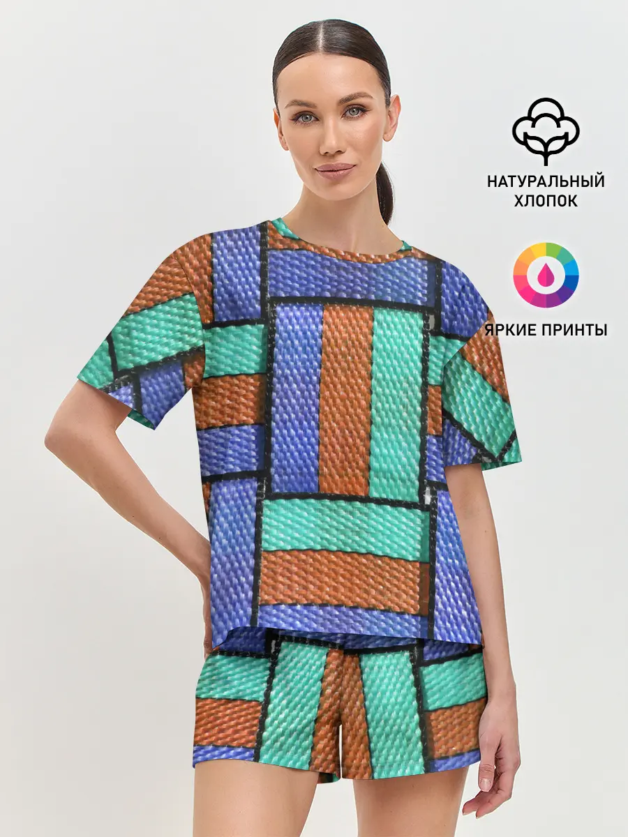 Женская пижама с шортами / Stripes