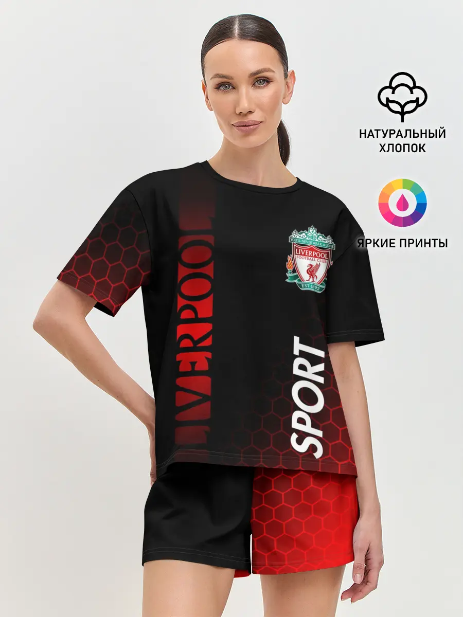 Женская пижама с шортами / LIVERPOOL / ЛИВЕРПУЛЬ / СПОРТ
