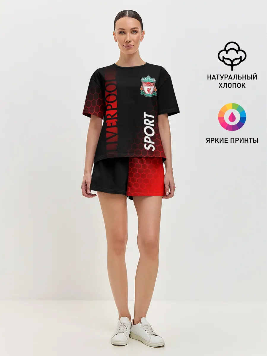 Женская пижама с шортами / LIVERPOOL / ЛИВЕРПУЛЬ / СПОРТ