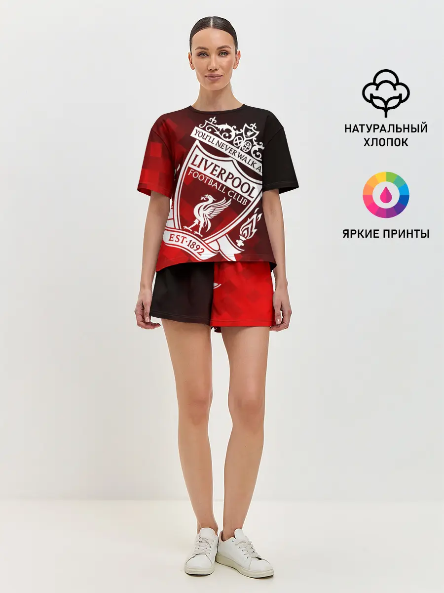 Женская пижама с шортами / LIVERPOOL / ЛИВЕРПУЛЬ