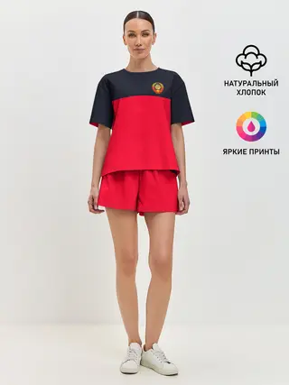 Женская пижама с шортами / СТИЛЬ СССР + ДИЗАЙН СПИНЫ