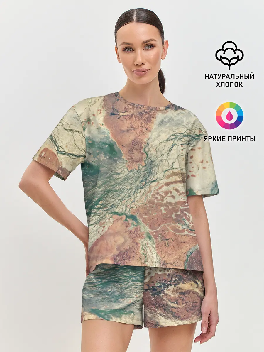 Женская пижама с шортами / Снимок со СпуТника