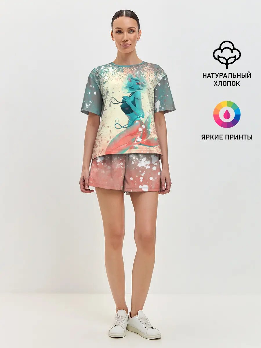 Женская пижама с шортами / Русалочка | Mermaid