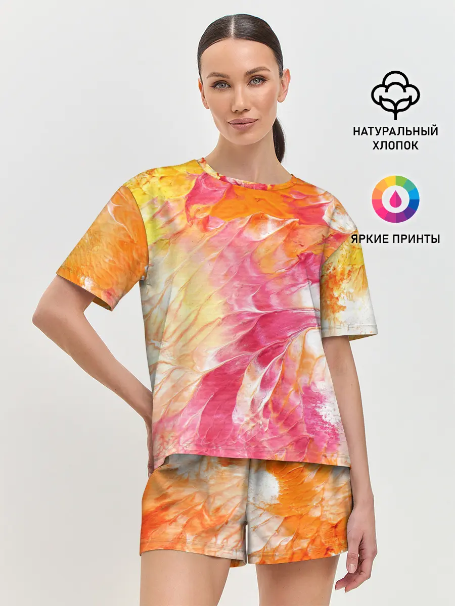 Женская пижама с шортами / Яркая | Bright colors