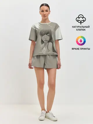 Женская пижама с шортами / Красивая русалка | Beautiful mermaid