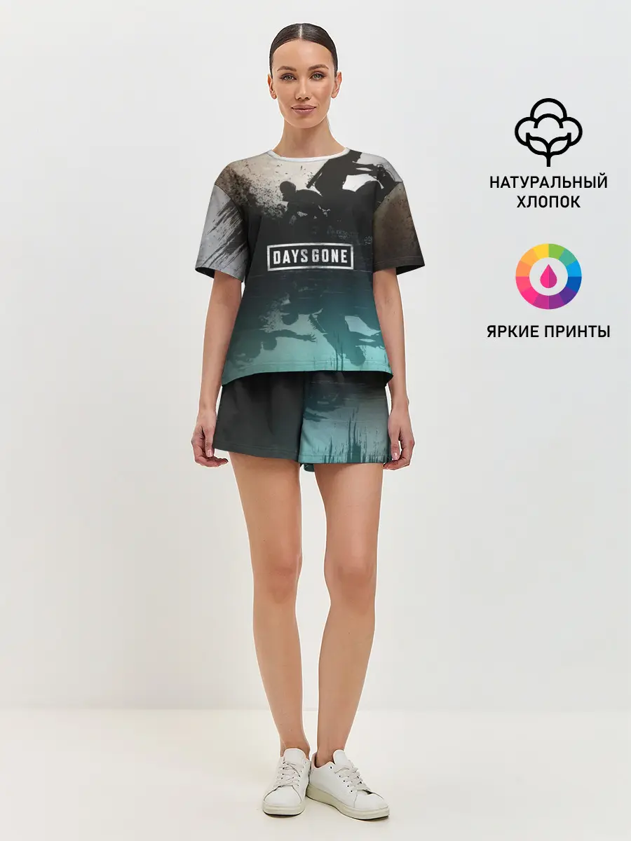 Женская пижама с шортами / Days gone отражение Дикона
