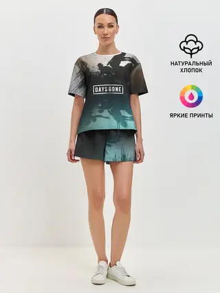 Женская пижама с шортами / Days gone отражение Дикона
