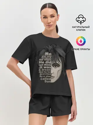 Женская пижама с шортами / Стихи Цоя