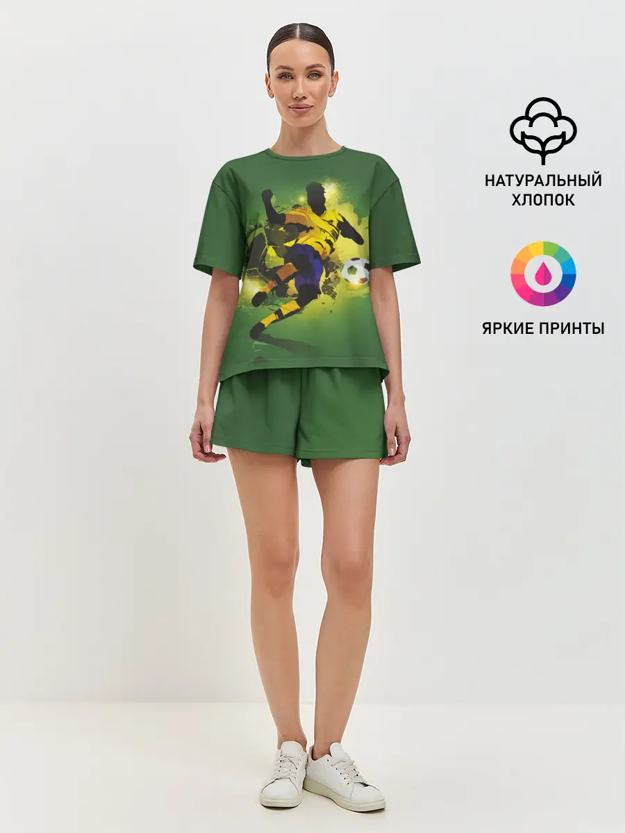 Женская пижама с шортами / Футбол