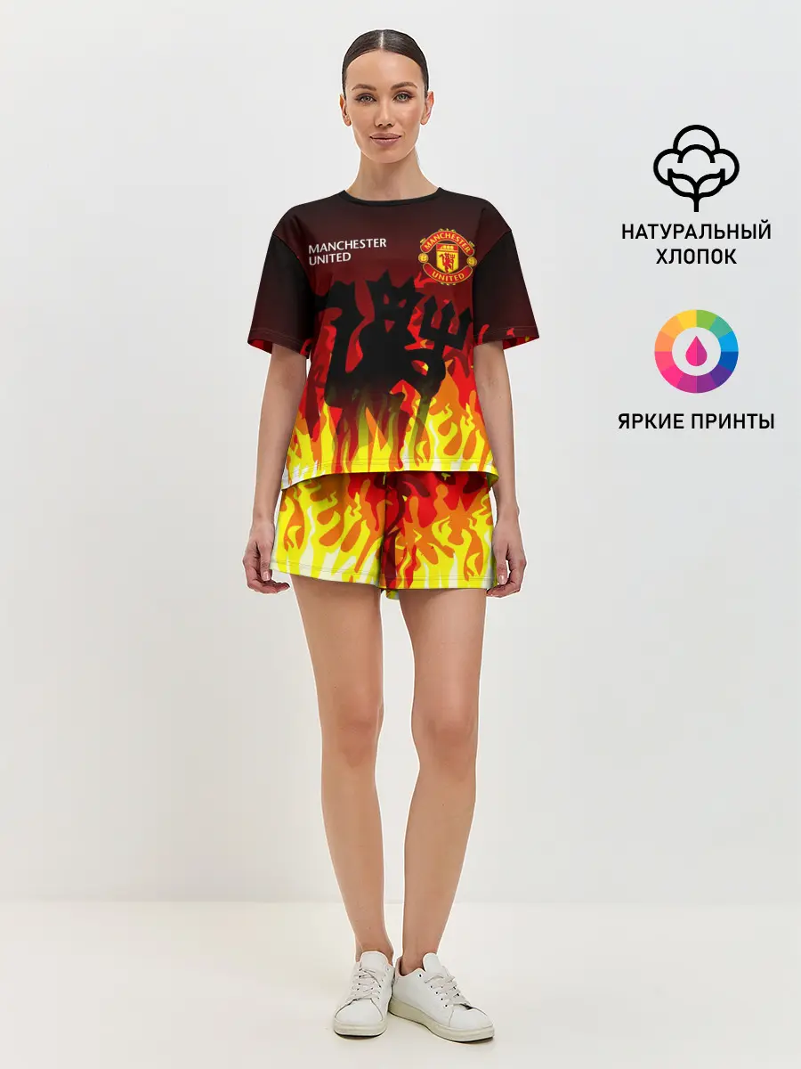 Женская пижама с шортами / MANCHESTER UNITED / ДЬЯВОЛ