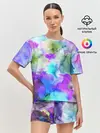 Женская пижама с шортами / Акварельная краска