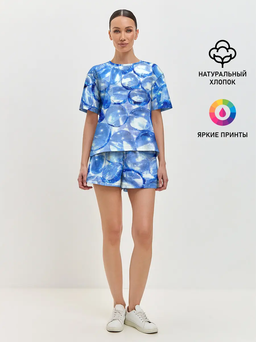 Женская пижама с шортами / Абстракция