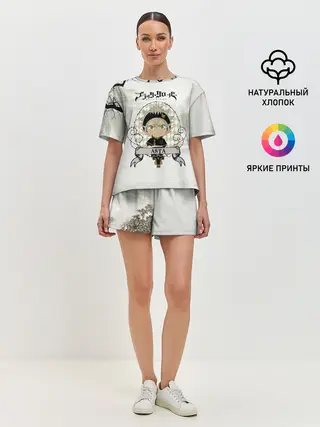 Женская пижама с шортами / Аста Чёрный клевер Япония