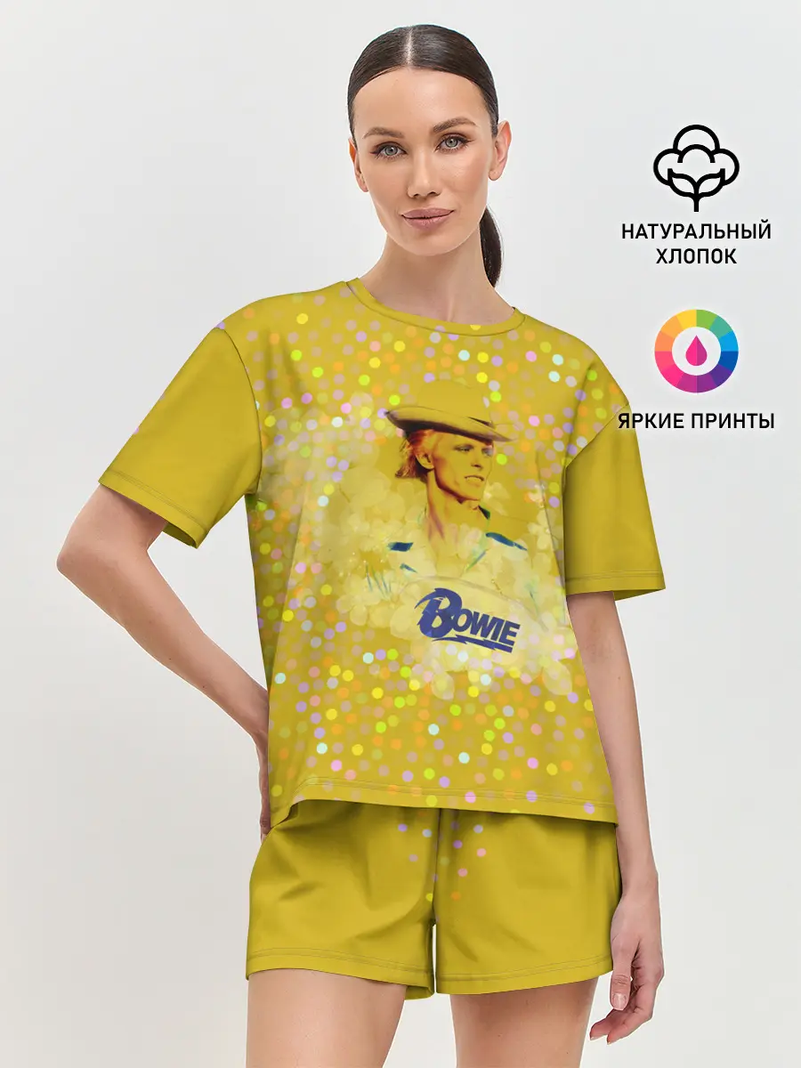 Женская пижама с шортами / David Bowie Gold Star