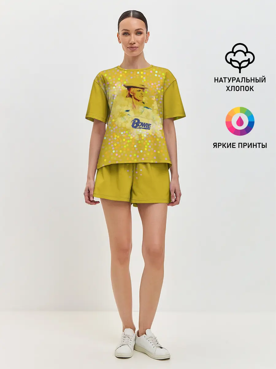 Женская пижама с шортами / David Bowie Gold Star