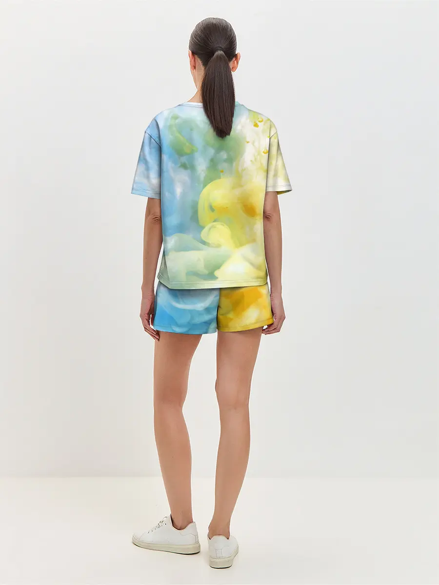 Женская пижама с шортами / Coloful Smoke