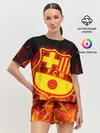 Женская пижама с шортами / FC BARCELONA / FIRE / ОГОНЬ