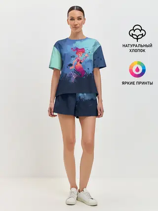 Женская пижама с шортами / Mermaid | Русалочка