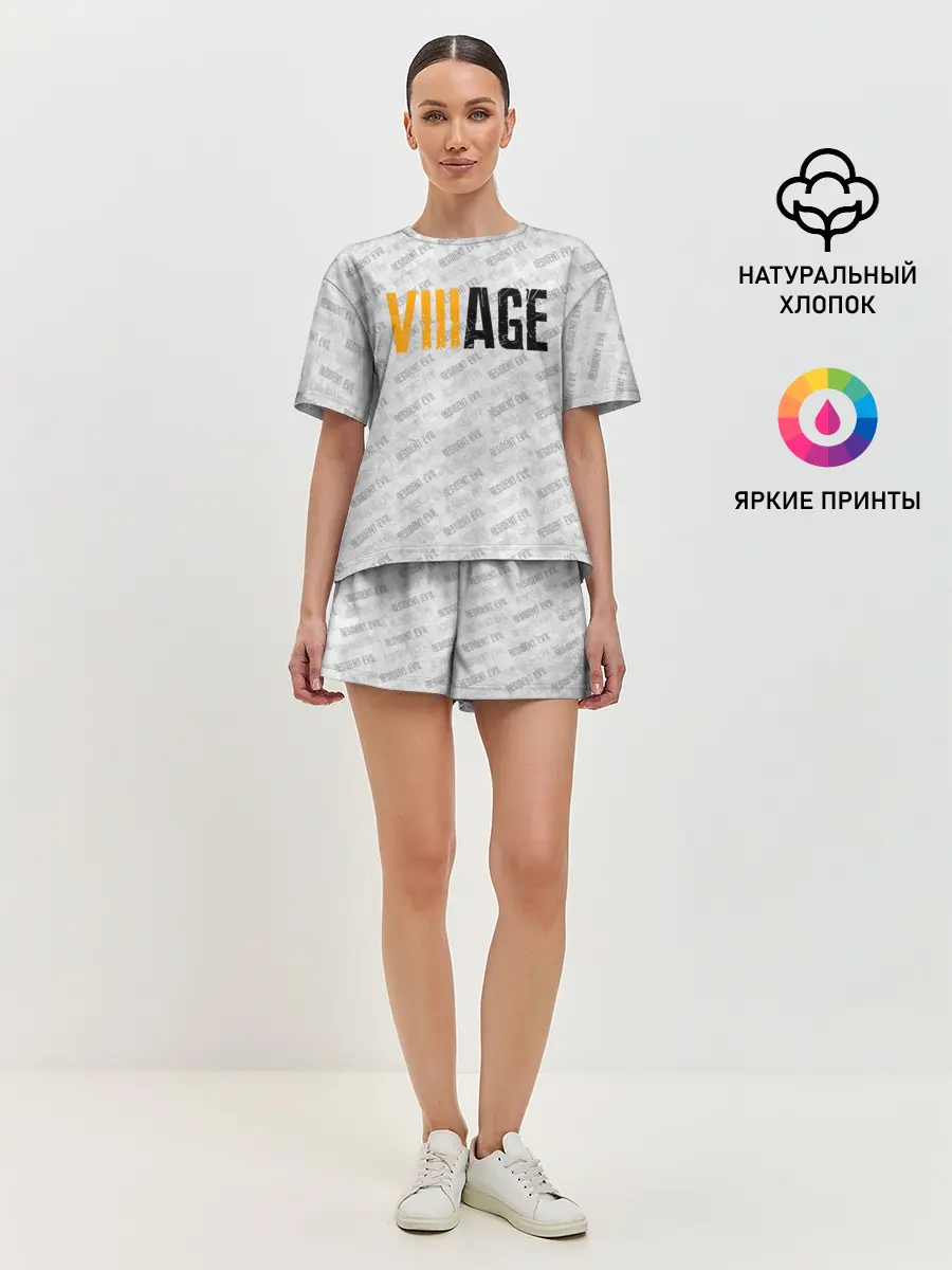Женская пижама с шортами / VILLAGE | ДЕРЕВНЯ ОБИТЕЛЬ ЗЛА