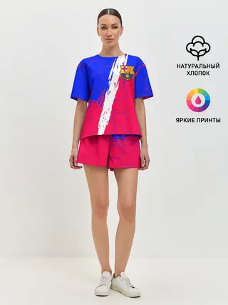 Женская пижама с шортами / FC BARCELONA / ФК БАРСЕЛОНА