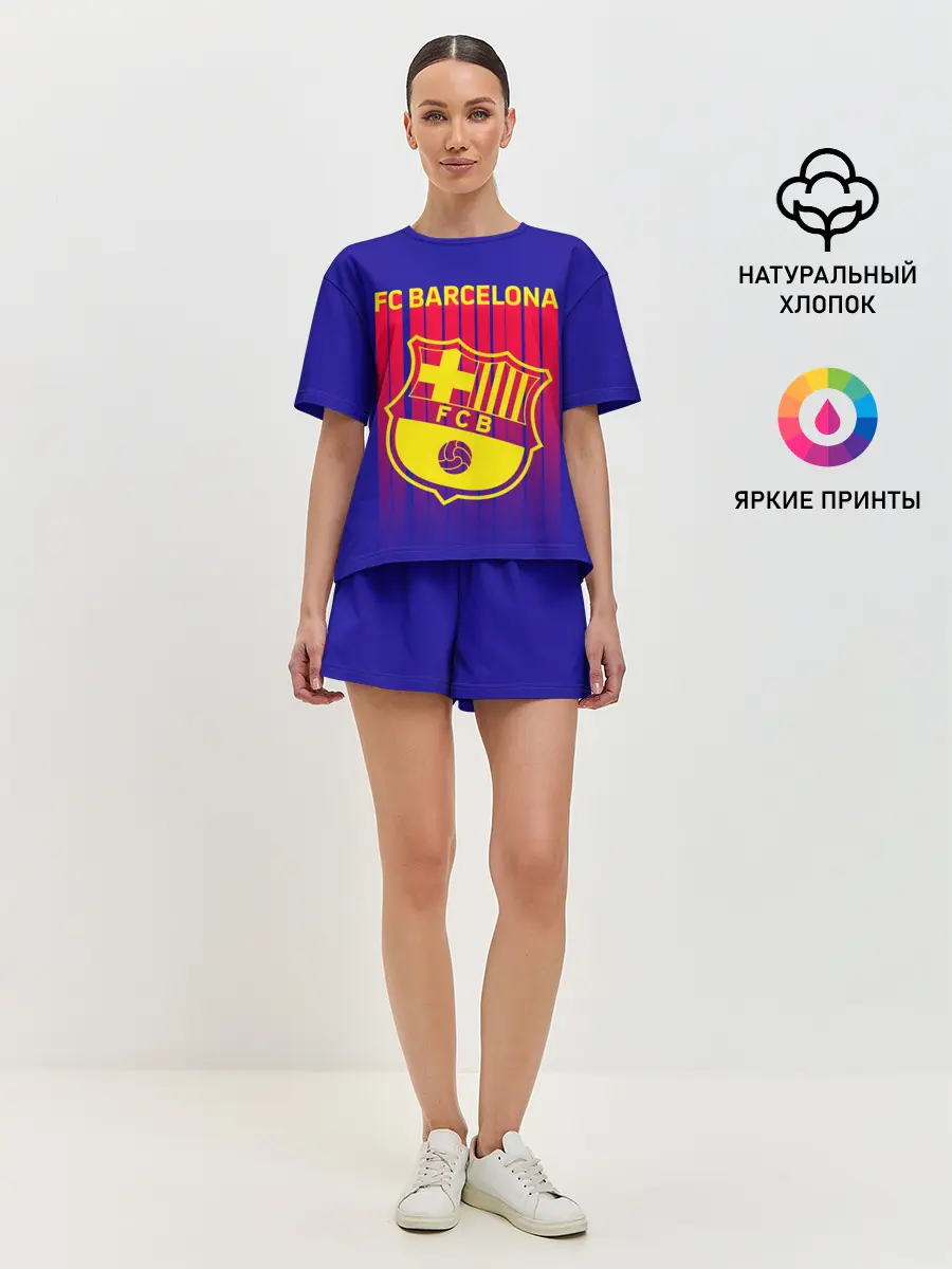 Женская пижама с шортами / FC BARCELONA / ФК БАРСЕЛОНА