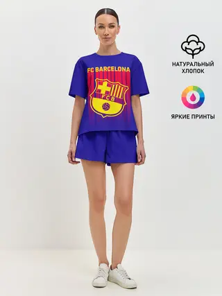 Женская пижама с шортами / FC BARCELONA / ФК БАРСЕЛОНА