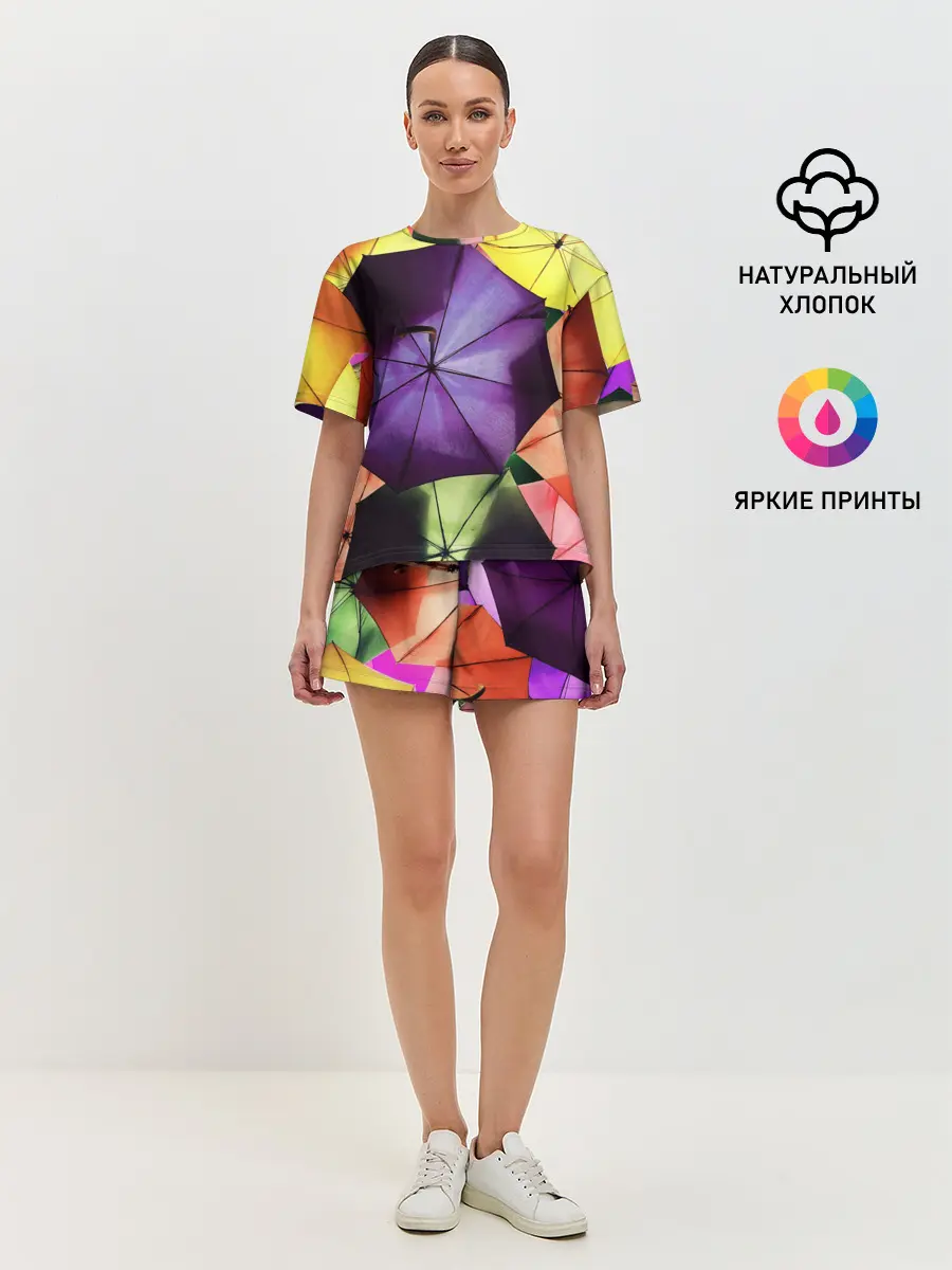 Женская пижама с шортами / Umbrellas