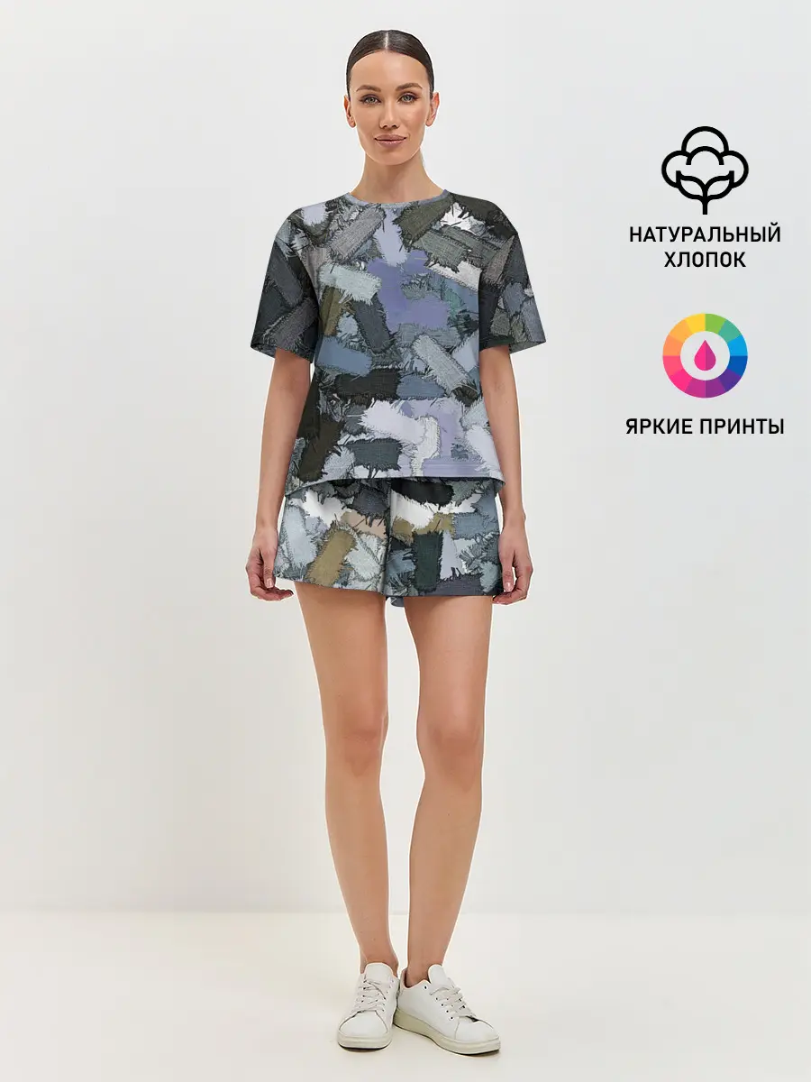 Женская пижама с шортами / Patchwork