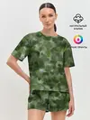 Женская пижама с шортами / Canvas Green Camo