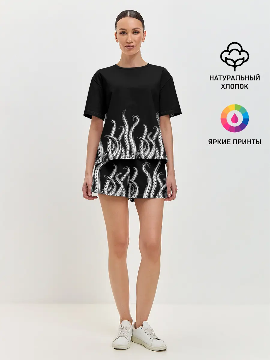 Женская пижама с шортами / Octopus Щупальца