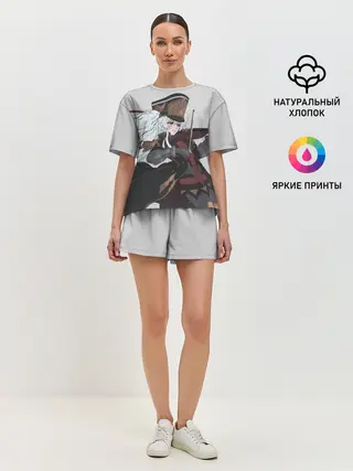 Женская пижама с шортами / Альтаир со скрипкой