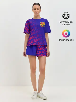 Женская пижама с шортами / FC BARCELONA / ФК БАРСЕЛОНА
