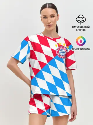 Женская пижама с шортами / ФК БАВАРИЯ / BAYERN / МЮНХЕН