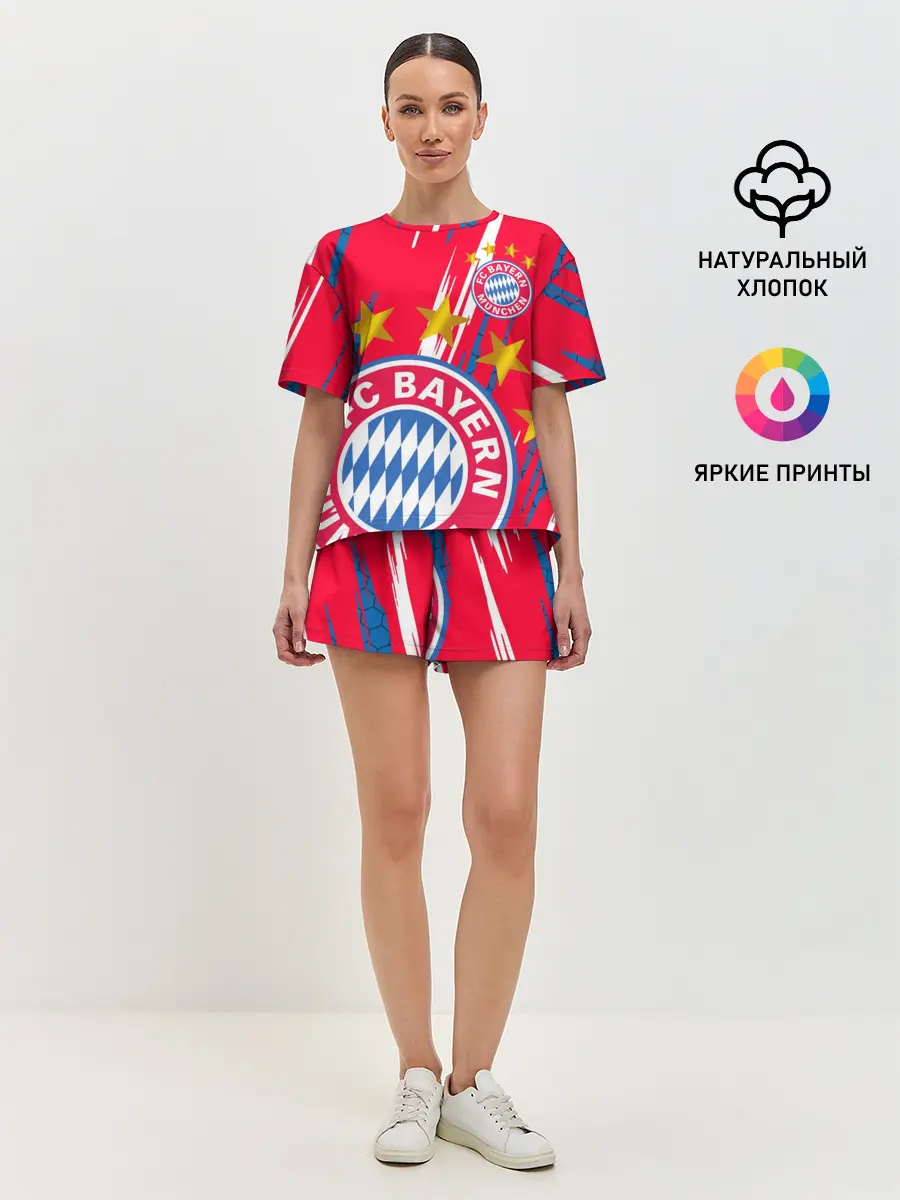 Женская пижама с шортами / ФК БАВАРИЯ / BAYERN / МЮНХЕН