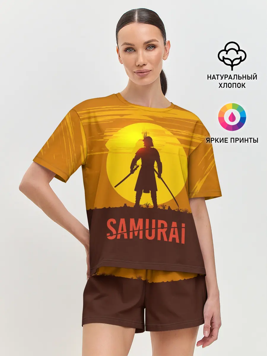 Женская пижама с шортами / САМУРАЙ