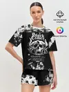 Женская пижама с шортами / Чёрный клевер череп демона