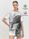 Женская пижама с шортами / Тигр и змея
