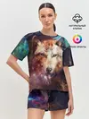 Женская пижама с шортами / Красивый волк